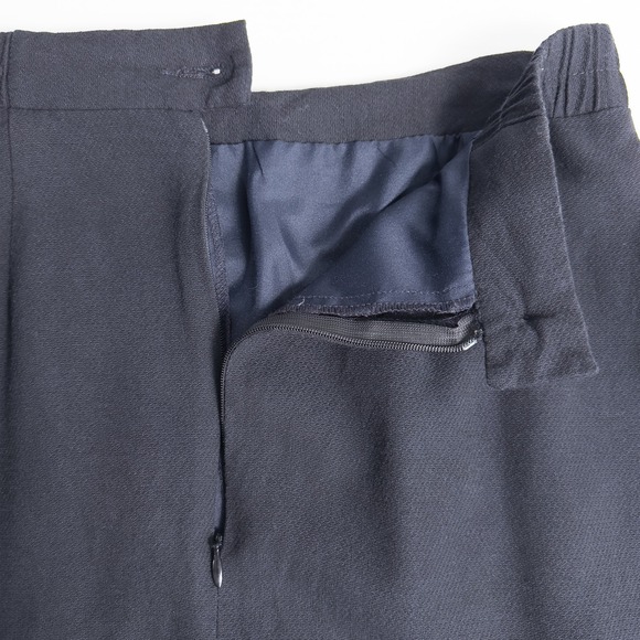 Vintage Pleated Sailor Skirt Nautical Preppy Academia Old Money Black Petite 6 - Picture 10 of 15